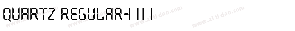 Quartz Regular字体转换